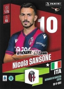 Sticker Nicola Sansone - Calciatori 2022-2023 - Panini