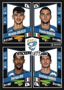 Sticker Nicolas Galazzi / Flavio Bianchi / Florian Ayé / Stefano Moreo - Calciatori 2022-2023 - Panini