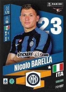 Sticker Nicolò Barella - Calciatori 2022-2023 - Panini