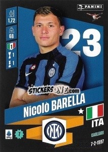 Figurina Nicolò Barella - Calciatori 2022-2023 - Panini