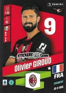 Cromo Olivier Giroud - Calciatori 2022-2023 - Panini