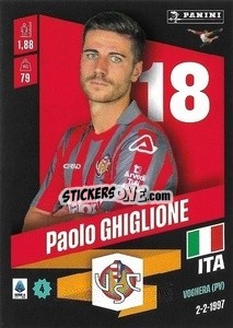 Figurina Paolo Ghiglione - Calciatori 2022-2023 - Panini