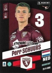 Figurina Perr Schuurs - Calciatori 2022-2023 - Panini