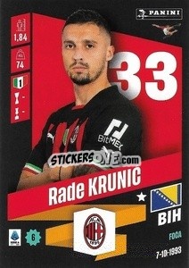 Cromo Rade Krunić - Calciatori 2022-2023 - Panini