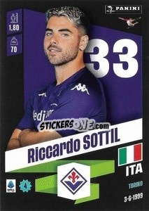Sticker Riccardo Sottil - Calciatori 2022-2023 - Panini