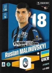 Cromo Ruslan Malinovskyi - Calciatori 2022-2023 - Panini