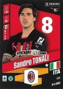 Sticker Sandro Tonali - Calciatori 2022-2023 - Panini