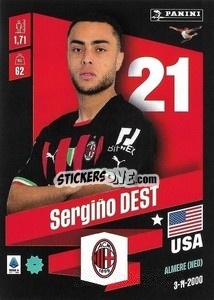 Sticker Sergiño Dest - Calciatori 2022-2023 n. 279 - Panini