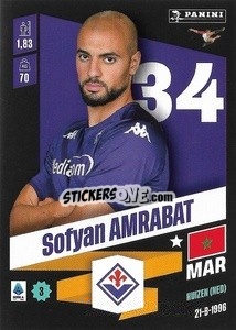 Cromo Sofyan Amrabat - Calciatori 2022-2023 - Panini