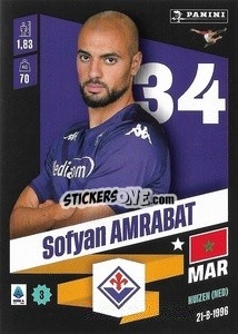 Sticker Sofyan Amrabat - Calciatori 2022-2023 n. 126 - Panini
