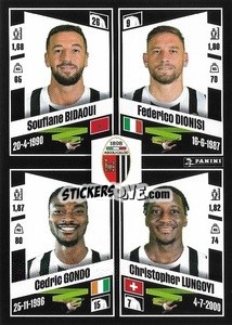 Figurina Soufiane Bidaoui / Federico Dionisi / Cedric Gondo / Christopher Lungoyi - Calciatori 2022-2023 - Panini