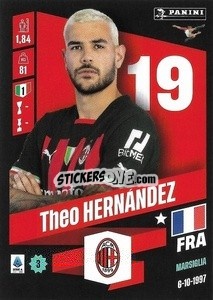 Figurina Theo Hernández - Calciatori 2022-2023 - Panini