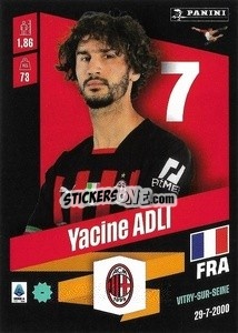 Cromo Yacine Adli - Calciatori 2022-2023 - Panini