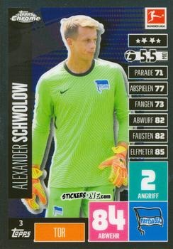 Figurina Alexander Schwolow - German Bundesliga 2020-2021. Match Attax Chrome n. 3 - Topps