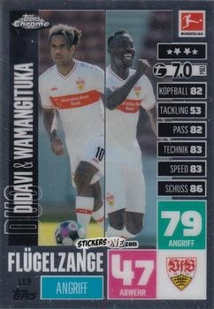 Sticker Daniel Didavi / Silas Wamangituka - German Bundesliga 2020-2021. Match Attax Chrome n. 113 - Topps