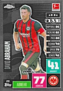 Figurina David Abraham - German Bundesliga 2020-2021. Match Attax Chrome n. 20 - Topps