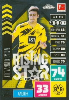 Figurina Giovanni Reyna - German Bundesliga 2020-2021. Match Attax Chrome n. 85 - Topps
