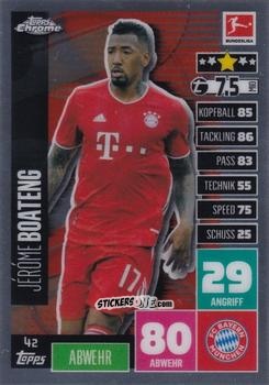 Figurina Jéróme Boateng - German Bundesliga 2020-2021. Match Attax Chrome n. 42 - Topps