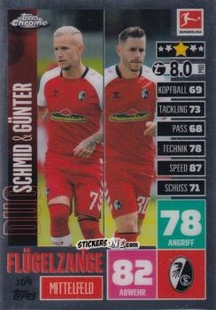 Cromo Jonathan Schmid / Christian Günter - German Bundesliga 2020-2021. Match Attax Chrome n. 104 - Topps