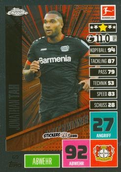 Figurina Jonathan Tah - German Bundesliga 2020-2021. Match Attax Chrome n. 69 - Topps