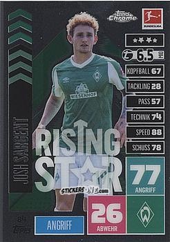 Figurina Josh Sargent - German Bundesliga 2020-2021. Match Attax Chrome n. 84 - Topps