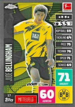 Figurina Jude Bellingham - German Bundesliga 2020-2021. Match Attax Chrome n. 17 - Topps