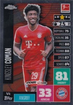 Figurina Kingsley Coman - German Bundesliga 2020-2021. Match Attax Chrome n. 44 - Topps