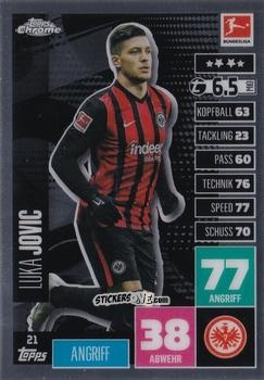 Cromo Luka Jovic - German Bundesliga 2020-2021. Match Attax Chrome n. 21 - Topps