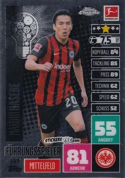 Sticker Makoto Hasebe - German Bundesliga 2020-2021. Match Attax Chrome n. 147 - Topps