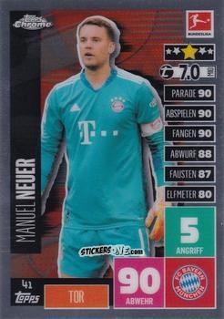 Figurina Manuel Neuer - German Bundesliga 2020-2021. Match Attax Chrome n. 41 - Topps