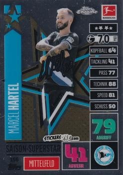 Sticker Marcel Hartel - German Bundesliga 2020-2021. Match Attax Chrome n. 156 - Topps