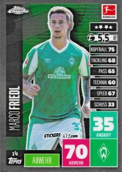 Figurina Marco Friedl - German Bundesliga 2020-2021. Match Attax Chrome n. 14 - Topps