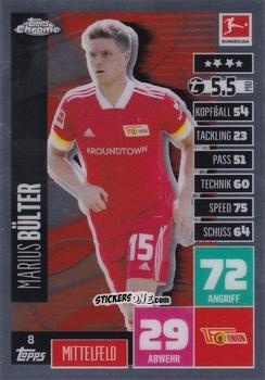 Cromo Marius Bülter - German Bundesliga 2020-2021. Match Attax Chrome n. 8 - Topps