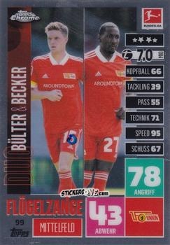 Figurina Marius Bülter / Sheraldo Becker - German Bundesliga 2020-2021. Match Attax Chrome n. 99 - Topps