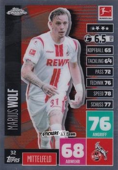 Cromo Marius Wolf - German Bundesliga 2020-2021. Match Attax Chrome n. 32 - Topps