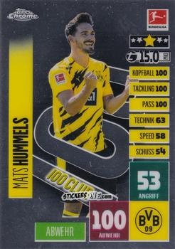 Sticker Mats Hummels - German Bundesliga 2020-2021. Match Attax Chrome n. 91 - Topps