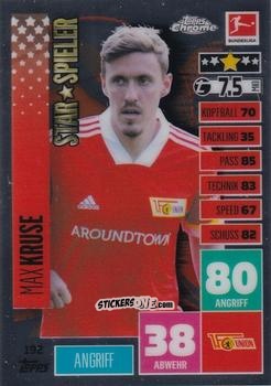 Sticker Max Kruse - German Bundesliga 2020-2021. Match Attax Chrome n. 192 - Topps