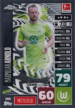 Figurina Maximilian Arnold - German Bundesliga 2020-2021. Match Attax Chrome n. 190 - Topps
