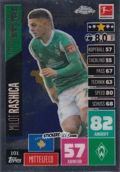 Cromo Milot Rashica - German Bundesliga 2020-2021. Match Attax Chrome n. 101 - Topps