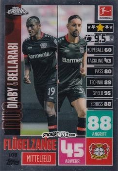 Cromo Moussa Diaby / Karim Bellarabi - German Bundesliga 2020-2021. Match Attax Chrome n. 108 - Topps