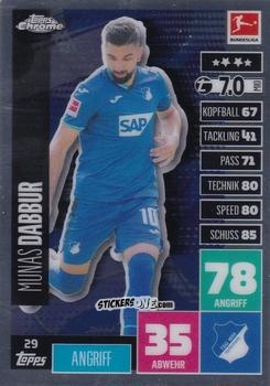 Figurina Munas Dabbur - German Bundesliga 2020-2021. Match Attax Chrome n. 29 - Topps