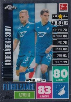 Cromo Pavel Kaderábek / Robert Skov - German Bundesliga 2020-2021. Match Attax Chrome n. 105 - Topps