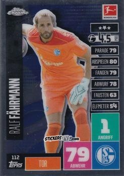 Sticker Ralf Fährmann - German Bundesliga 2020-2021. Match Attax Chrome n. 112 - Topps