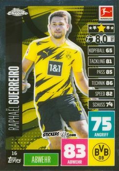 Cromo Raphaël Guerreiro - German Bundesliga 2020-2021. Match Attax Chrome n. 16 - Topps