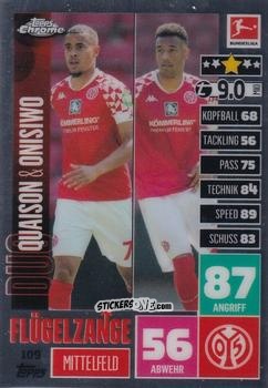 Sticker Robin Quaison / Karim Onisiwo - German Bundesliga 2020-2021. Match Attax Chrome n. 109 - Topps