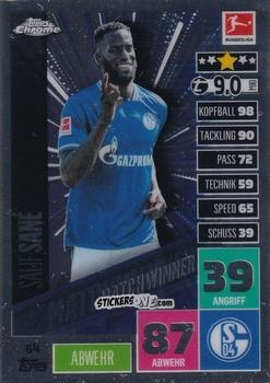 Sticker Salif Sané - German Bundesliga 2020-2021. Match Attax Chrome n. 64 - Topps