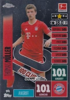 Sticker Thomas Müller - German Bundesliga 2020-2021. Match Attax Chrome n. 94 - Topps