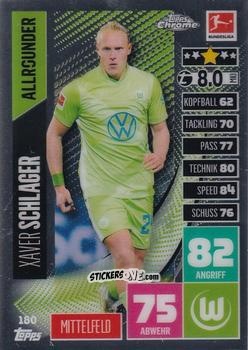 Figurina Xaver Schlager - German Bundesliga 2020-2021. Match Attax Chrome n. 180 - Topps