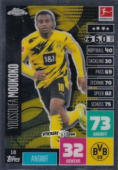 Cromo Youssoufa Moukoko - German Bundesliga 2020-2021. Match Attax Chrome n. 18 - Topps