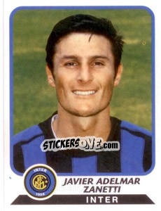 Sticker Javier Adelmar Zanetti - Calciatori 2003-2004 n. 132 - Panini
